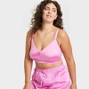 Women's Satin Unlined Triangle Bralette - Auden™ - 3 of 4