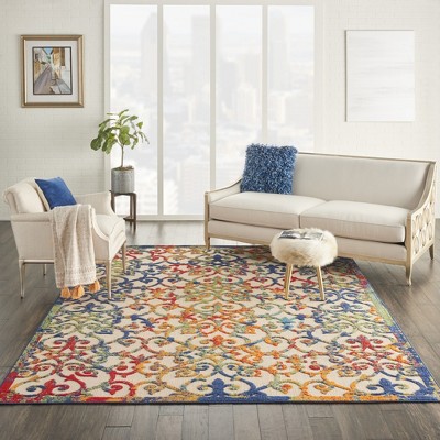 Nourison Aloha 7' x 10' Multicolor Flat Woven Indoor/Outdoor Rug