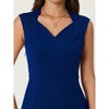 Hobemty Women's Sleeveless Elegant Sweetheart Neck Sheath Dresses - 4 of 4