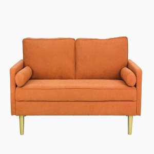 NicBex 64.96 Inch Linen Love Seat Sofa with 2 Armrests Pillows for Living Room,Bedroom,Office,Apartment - 1 of 4