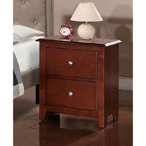 NicBex Contemporary Nightstand 2 Drawers Wooden Side Table with Metal Knobs End Table for Bedroom, Living Room - 1 of 4