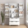 72" Freestanding Fluted Pantry Cabinet with 2 Large Drawers & Adjustable Door Spice Racks for Kitchen or Entryway Storage-Cuddlewood - 3 of 4