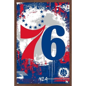 Trends International NBA Philadelphia 76ers - Maximalist Logo 23 Framed Wall Poster Prints - 1 of 4