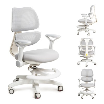 UNISOAR Kids Desk Chair, Ergonomic Kids Study Chair with Adjustable Height, Swivel Mesh Desk Chair with Wheels-Includes 2 Free Chair Covers