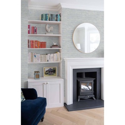 Dove Grey Faux Grasscloth Peel and Stick Wallpaper