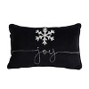 PAGED 18" x12" Pillows Set of 2, Velvet Bed Pillow with Patterns of "Joy" and "Frost", Throw Pillow for Christmas Halloween Holiday Decor - 2 of 4
