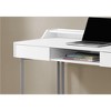 Vynxaria Modern 48" White Laminate Computer Desk Grey Metal Frame Storage Drawers for Home Office Laptop Work - 3 of 4