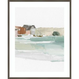 33" x 41" Seaside Tranquility II by Susan Pepe Wood Framed Wall Art Print - Amanti Art: Large Lithograph, Modern Decor - 1 of 4