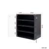 NicBex 3-Tier Shoe Cabinet with RGB Led Light,Freestanding Shoe Organizer for Hallway,Entryway - 3 of 4