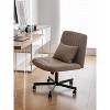 Racxily Criss Cross Linen Office Chair - Adjustable, Armless, for Home & More - 3 of 4