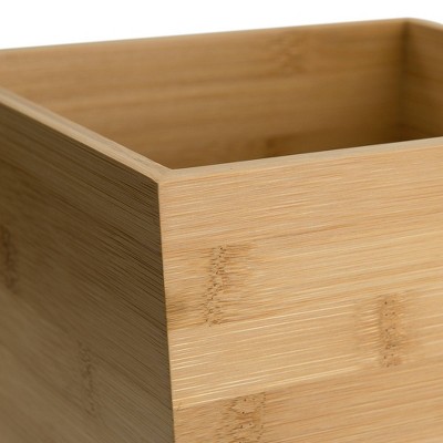 Haven Light Natural Bamboo Angled Wastebasket