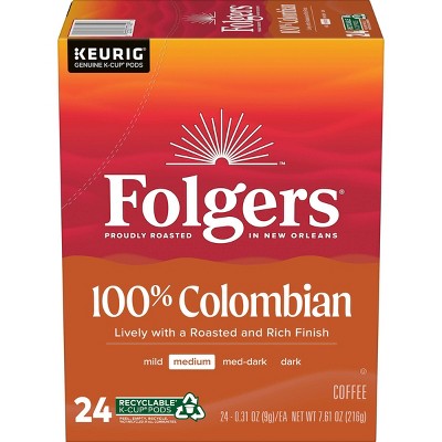 Folgers Colombian Dark Roast Coffee Pods - 24ct