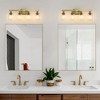DAKAFUL Modern Bathroom Vanity Light, 4/5/6/8/10-Light Vanity Fixtures with Clear Glass Shade, Reversible Wall Sconces Over Mirror,for Bedroom - 3 of 4