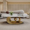 Vynxaria Marble Coffee Table with Sculptural Stainless Steel Base - 4 of 4