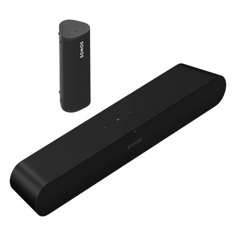 Sonos Two Set Ray Soundbar And Roam Bluetooth Speaker (black) : Target