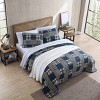 Eddie Bauer Madrona Plaid Quilt Set Navy Blue - 3 of 4