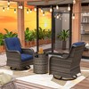 UPTION 3-Piece Wicker Outdoor Seating Group with Fire Pit - 4 of 4