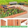 Yaheetech 6PCS Outdoor Wooden Short Fences, Brown - 4 of 4