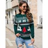 Womens Christmas Sweaters Pullover Reindeer Ugly Christmas Sweater Long Sleeve Crew Neck with Snowflakes Pattern Jacquard Knit Sweater - 4 of 4