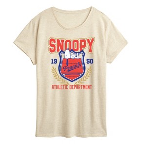 Women's - Peanuts - Snoopy Athletic Dept -Women's Short Sleeve Graphic T-Shirt Short Sleeve Graphic T-Shirt - 1 of 4