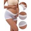INSPIRE CHIC Women's Low Waist Under the Bump Maternity BoyShorts Pregnancy Seamless Ladies Panties - 3 of 4