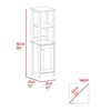SEVOBAL Bathroom Storage Cabinets with Two Interior Shelves and Two Open Shelves for Bathroom Organization, Gray, 33"*22"*7" - 4 of 4
