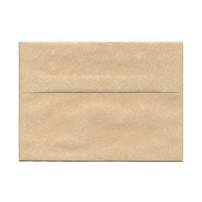 JAM Paper A7 Parchment Invitation Envelopes 5.25 x 7.25 Brown Recycled 35311