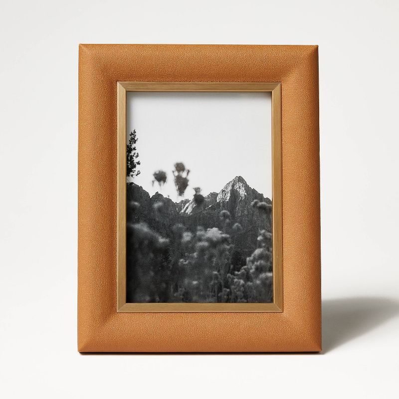 5&#34;x7&#34; Shagreen Wrapped Single Image Table Frame Toasted Almond - Threshold&#8482; designed with Studio McGee, 4 of 8