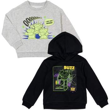 Disney Pixar Toy Story Alien Buzz Lightyear Fleece Pullover Hoodie and Sweatshirt Toddler 