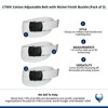 CTM Cotton Adjustable Belt with Nickel Finish Buckle (Pack of 3) - 3 of 4