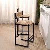 HDZNVF Paper Rope Woven Bar Stools Set of 2 - 2 of 4