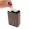 Unique Bargains Auto Car Trash Can Durable Seat Back Trash Bin Champagne 1 Pc 4.3" Length 2.8" Width 5.5" Height Plastic Rhinestone - 4 of 4