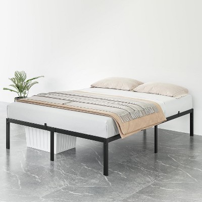 14 Inch Twin Bed Frame Metal Platform, Twin Bed Frame with Ample Storage, No Box Spring Needed and Steel Slat Support, Easy Assembly, Black