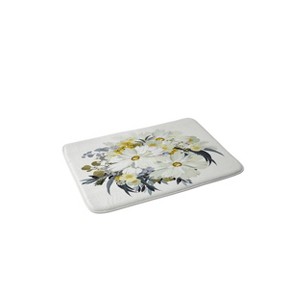 Iveta Abolina Cecelia Bath Rug White - Deny Designs: Modern Microfiber Bathroom Mat, Machine Washable - 1 of 3
