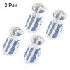 Unique Bargains Doggy Chihuaha Nonslip Sole Hook Fastener Shoes White Blue 2 Pair XS - 2 of 4