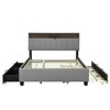 TIRAMISUBEST Full/Queen Size Upholstered Platform Bed with Storage Headboard, Twin XL Size Trundle & 2 Drawers and a set of Sockets & USB Ports - 4 of 4