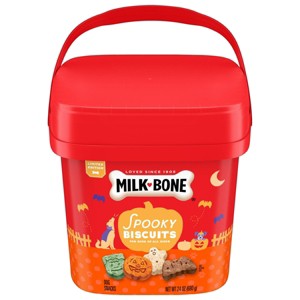 Milk-Bone Halloween Spooky Biscuits Flavored Dog Treats - 24oz - 1 of 4