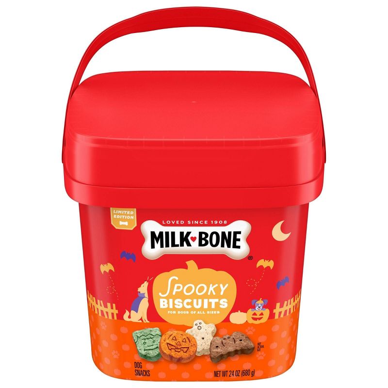 Milk-Bone Halloween Spooky Biscuits Flavored Dog Treats - 24oz, 1 of 13