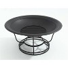 Buckner Firepit - Black - Crosley: Steel Construction, Mesh Guard, Poker & Cover Included - 3 of 4