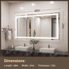 Keonjinn LED Front Light Bathroom Vanity Wall Mirror, 3 Color Temperatures, Anti-fog - 3 of 4