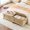 Storage Chest, Toy Chest With Lids, Wood Toy Organizer Box With Safety Hinge, Entryway Storage Trunk Bench, Supports 350 Lbs - 3 of 4