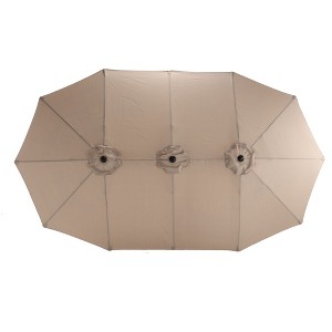 CAVINAS 15 FT Large Double-Sided Patio Umbrella Extra Wide Large Umbrella Outdoor Patio (Base Sold Separately) - 1 of 4