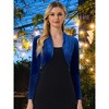 INSPIRE CHIC Women's Long Sleeve Cocktail Party Open Front Cropped Velvet Bolero Shrugs - 2 of 4