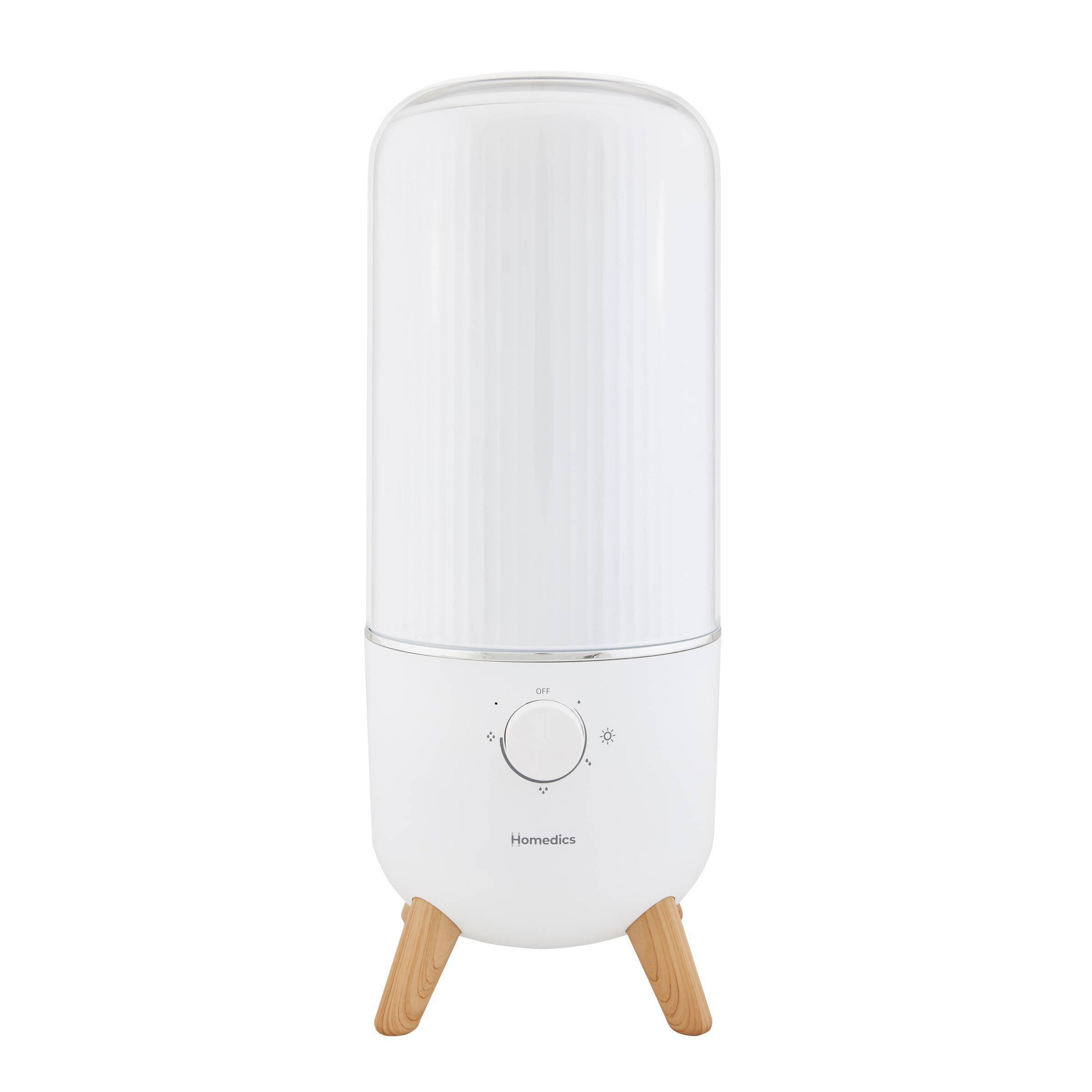 HoMedics Total Comfort Ultrasonic Top Fill Humidifier: Cool Mist, 5 Settings, No Filter, 300-500 sq. ft., 45 Hr Run Time