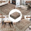 Acekool Washable 2'x6' Area Rug, Floral Stain-Resistant Non-Slip Runner Carpet, Foldable Soft Rug for Bedroom, Living Room - 4 of 4