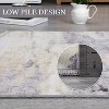 Modern Abstract Area Rug Soft Washable Foldable Accent Rug Non Slip Low Pile Throw Rugs for Living Room Bedroom - 4 of 4