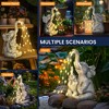 GIGALUMI 9.6“ Solar Mother and Child Elephants Statue Light, Outdoor Garden Decor with Warm Lights for Backyard, Patio - 4 of 4