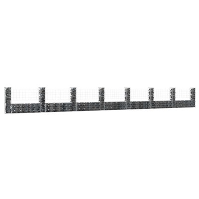 vidaXL Gabion Basket Galvanized Steel 78.7"x19.7"x39.4"