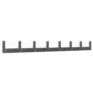 vidaXL Gabion Basket Galvanized Steel 78.7"x19.7"x39.4" - 1 of 4