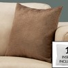 TopComfy Support Pillow Decorative Throw Pillow with Plush Velvet Fabric for Sofa or Bed Use, Brown, 17"*17"*2" - 2 of 4